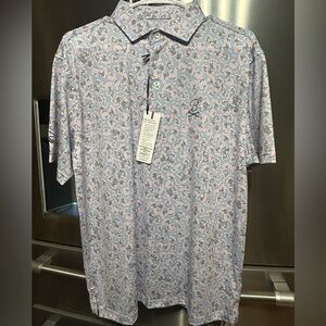 Rhoback Blue and Pink Polo Shirt Lightweight Casual Wear